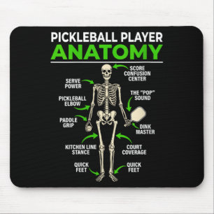 Anatomie einer weiblichen Pickleball-Spielerin lus Mousepad