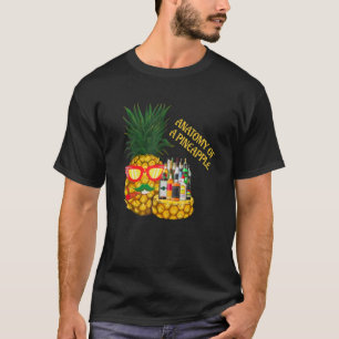 Anatomie eines Ananas Ananas Ananas Getränke Tequi T-Shirt