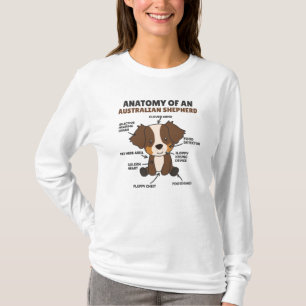 Anatomie eines australischen Hirten süße Hunde T-Shirt