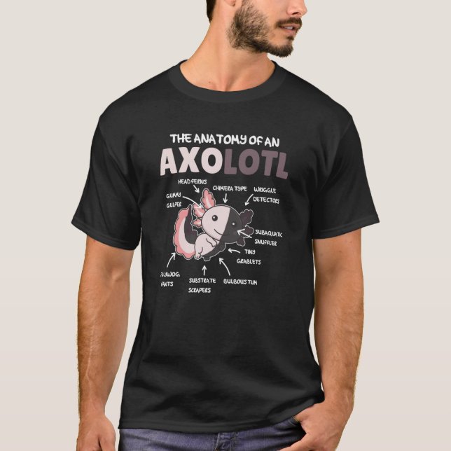 Anatomie eines Axolotl Sweet Axolotl Explans T-Shirt (Vorderseite)