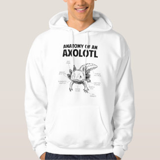 Anatomie eines Axolotls, lustiger Axolotl Hoodie