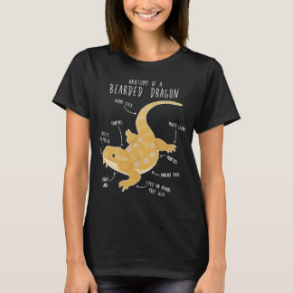 Anatomie eines bärtigen Drachen T-Shirt