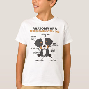 Anatomie eines Berner Hundes Niedliche Hunde Welpe T-Shirt
