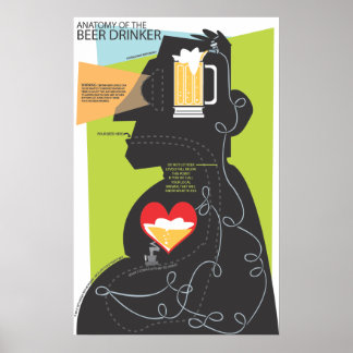 Anatomie eines Bier Drinkers Poster