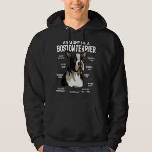 Anatomie eines Boston Terrier-Hundes Lustiges Gesc Hoodie