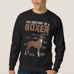 Anatomie eines Boxer Hund Tierherds Sweatshirt