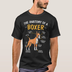 Anatomie eines Boxers für Hunde T-Shirt