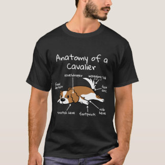 Anatomie eines Cavalier King Charles Spaniel Dog T-Shirt
