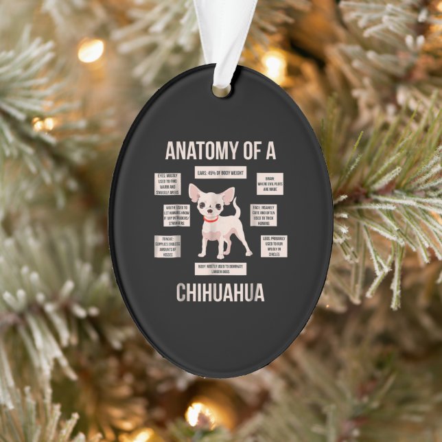 Anatomie eines Chihuahua-Funny-Welpengeschenks Ornament (Baum)