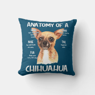 Anatomie eines Chihuahua für Hundeliebhaber Kissen
