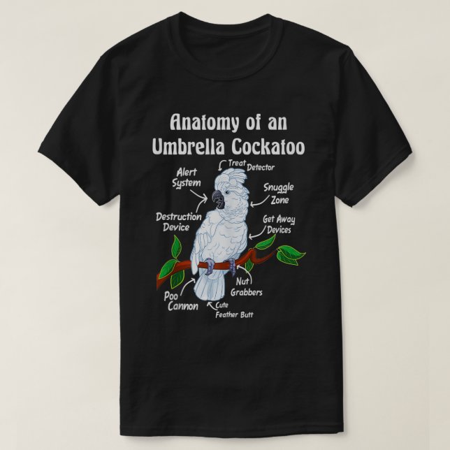 Anatomie eines Cocktuns T-Shirt (Design vorne)