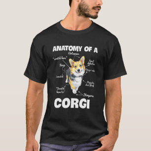 Anatomie eines Corgi-Hundes T-Shirt