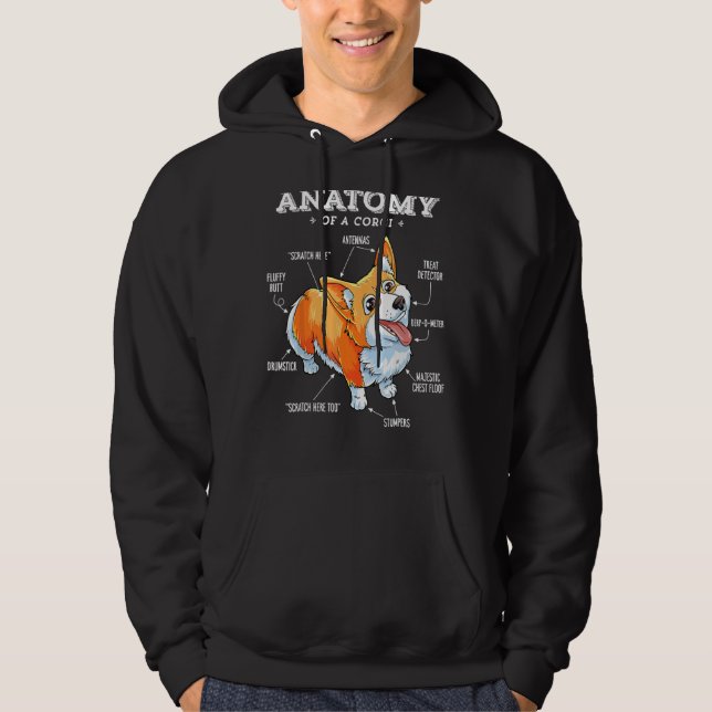 Anatomie eines Corgi-T - Shirt Funny Dog (Vorderseite)