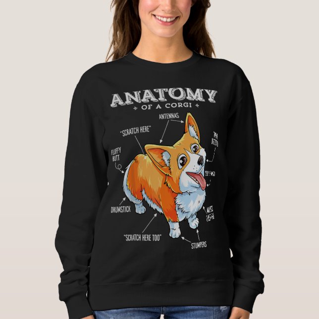 Anatomie eines Corgi-T - Shirt Funny Dog (Vorderseite)