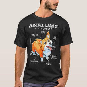 Anatomie eines Corgi T-Shirts Lustiger Hund