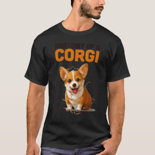 Anatomie eines Corgis Corgi-Welpen-Anatomie T-Shirt