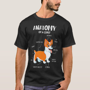Anatomie eines Corgis  Hundeanatomie Corgi Hund T-Shirt