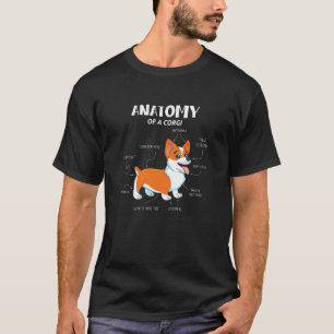 Anatomie eines Corgis  Hundeanatomie Corgi Hund T-Shirt