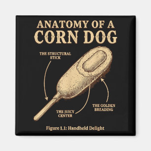 Anatomie eines Corn Dog Memes ironisch wissenschaf Magnet