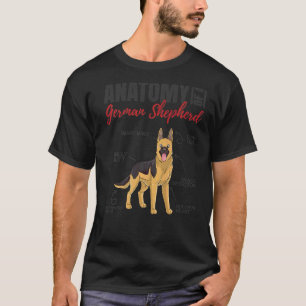 Anatomie eines deutschen Schäferhundes 1 T-Shirt