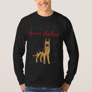 Anatomie eines deutschen Schäferhundes T-Shirt
