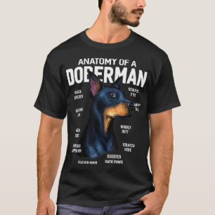 Anatomie eines Doberman Pinscher Dog Funny Gift T-Shirt