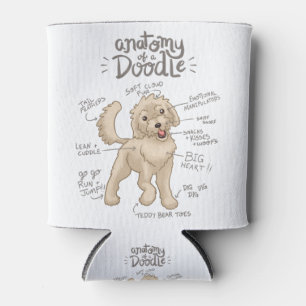 Anatomie eines Doodle Hundes Dosenkühler