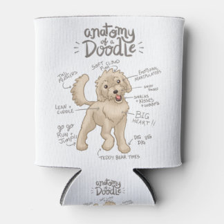 Anatomie eines Doodle Hundes Dosenkühler