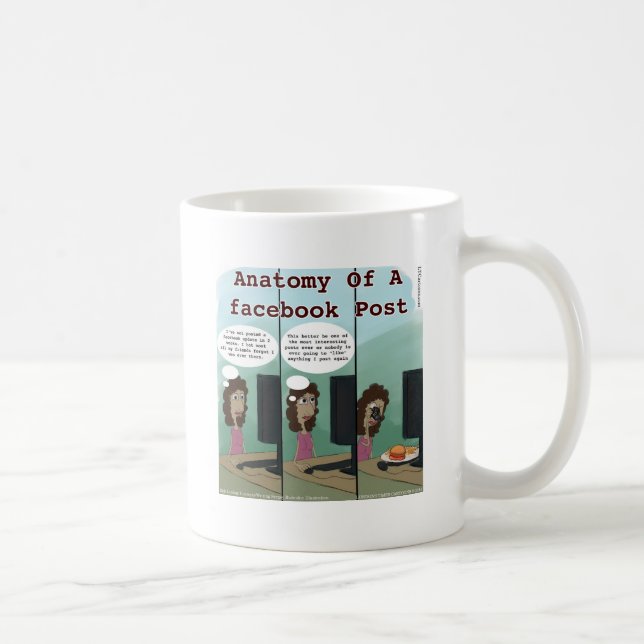 Anatomie eines Facebook Post Funny Kaffeetasse (Rechts)