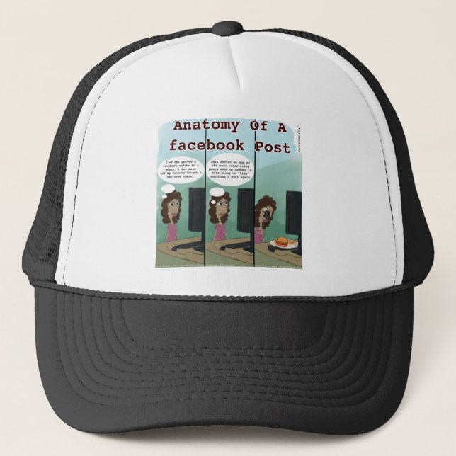 Anatomie eines Facebook Post Funny Truckerkappe (Vorderseite)