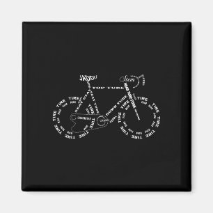 Anatomie eines Fahrrads - lustige Fahrradteile Rad Magnet