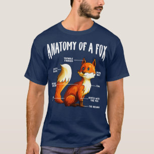 Anatomie eines Fox Funny Foxes Lover Süße Tier Gif T-Shirt
