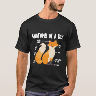 Anatomie eines fuchs Niedlichen süßen Fleischfress T-Shirt