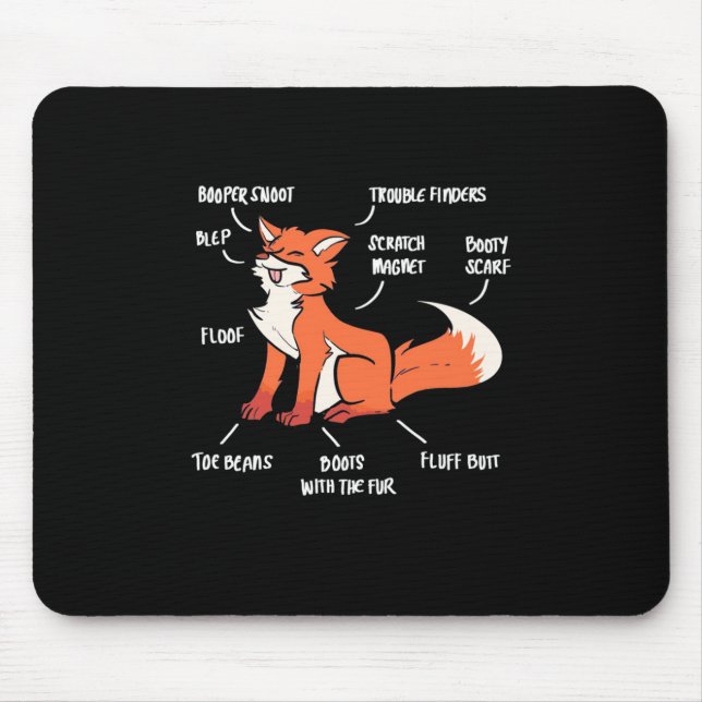 Anatomie eines Fuchses Mousepad (Vorne)