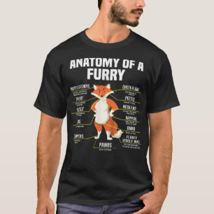 Anatomie eines Furry Fandom Furries Niedlich süß s T-Shirt