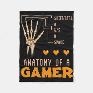 Anatomie eines Gamer-Bone-Gamers Gamblin Fleecedecke