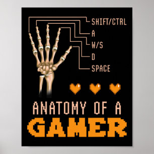 Anatomie eines Gamer-Bone-Gamers Gamblin Poster
