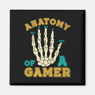 Anatomie eines Gamer Gaming Hand Games Videospiels Magnet