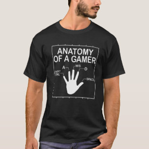 Anatomie eines Gamer Hand Gaming Gamer Boy Men Fun T-Shirt