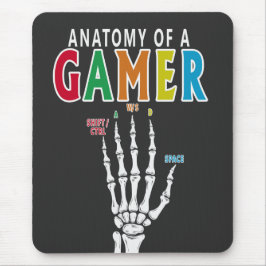 Anatomie eines Gamer Skeleton Hand Funny Mouse Pad Mousepad