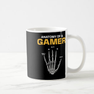 Anatomie eines Gamer Skeleton Hand Funny Video Gam Kaffeetasse