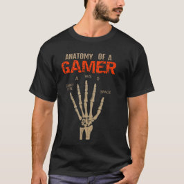 Anatomie eines Gamer Skeleton Hand Keyboard T - Sh T-Shirt