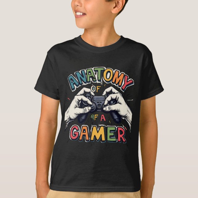 Anatomie eines Gamer-T - Shirt - Retro-Gamer-T-Shi (Vorderseite)