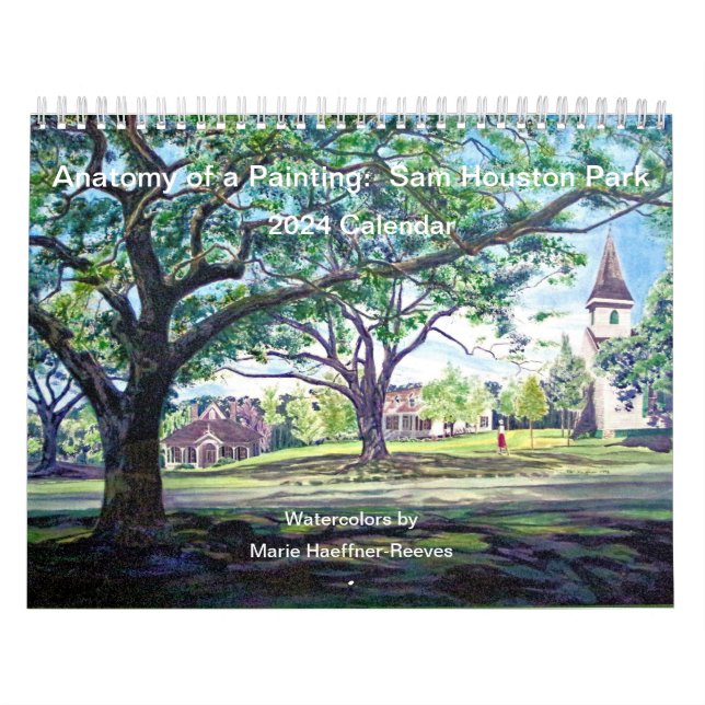 Anatomie eines Gemäldes: Sam Houston Park 2024 Kalender (Titelbild)