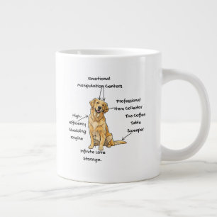 Anatomie eines Golden Retrievers - Lustiges Hunde- Jumbo-Tasse