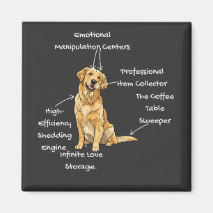 Anatomie eines Golden Retrievers - Lustiges Hunde- Magnet
