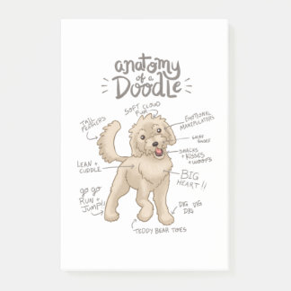 Anatomie eines Goldendoodles Post-it Klebezettel