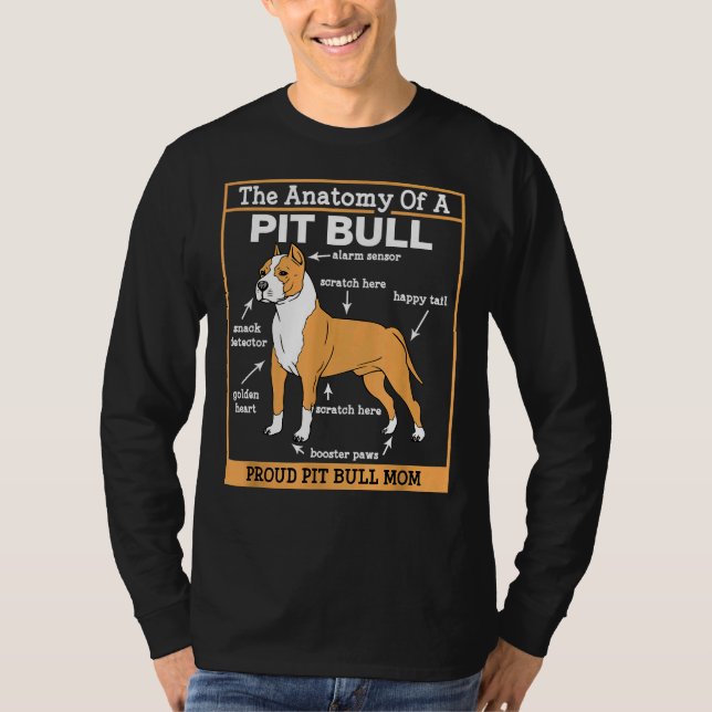 Anatomie eines Grubenbulles für Mamas T-Shirt (Vorderseite)