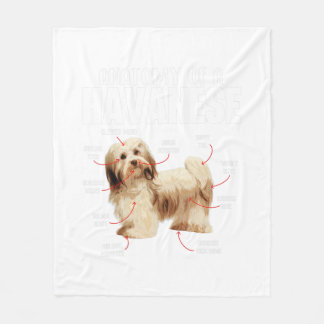 Anatomie eines Havanese - Kubanischer Havaneser Ha Fleecedecke