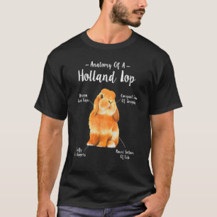 Anatomie eines Holland Lop Funny Niedlicher Lover T-Shirt